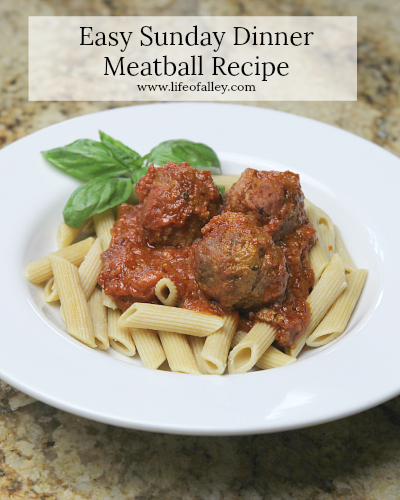 Easy Sunday Dinner Meatball Recipe
