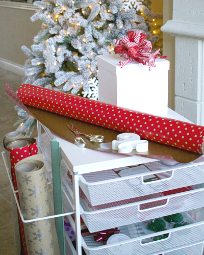 How to Organize Holiday Gift Wrapping Supplies