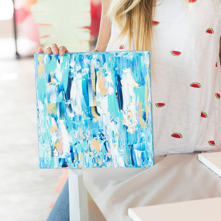 DIY Abstract Canvas Wall Art