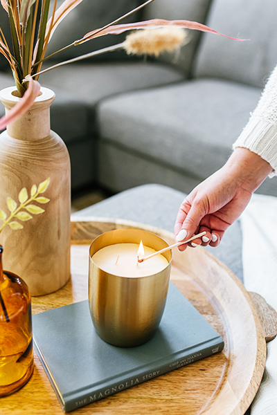 How To Style an Ottoman Coffee Table For Fall