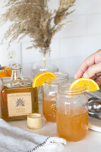 Easy Stovetop Tequila Spiked Apple Cider Recipe