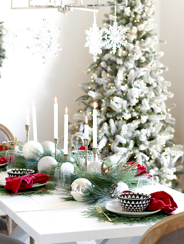 Red, Black, and Silver Christmas Home Decor Ideas - Life of Alley