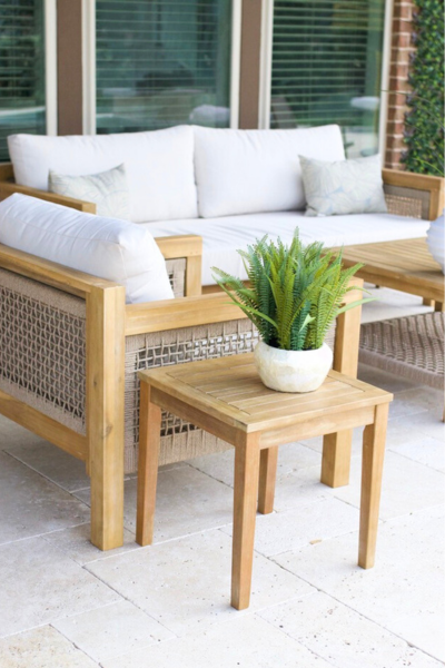 Easy Backyard Patio Refresh Tips: Neutral Toned Furniture